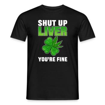 Tais-toi foie tu vas bien la Saint-Patrick - T-shirt homme - noir - Devant - AI Model Male 178 light (178cm)