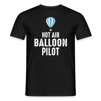 Hot Air Ballooning Hopper Balloon Pilot Balloonist - Men's T-Shirt - black - Front - AI Model Male 178 light (178cm)