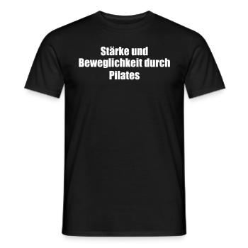 Pilates - Stärke und Beweglichkeit durch Pilates - Männer T-Shirt - Schwarz - Vorne - AI Model Male 178 light (178cm)
