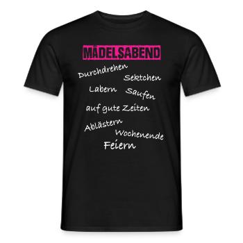 Mädelsabend Jga - Männer T-Shirt - Schwarz - Vorne - AI Model Male 178 light (178cm)