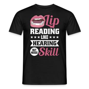 Deaf Deaf Sign Language Deaf Pride - Men's T-Shirt - black - Front - AI Model Male 178 light (178cm)