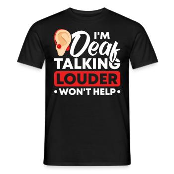 Deaf Deaf Sign Language Deaf Pride - Men's T-Shirt - black - Front - AI Model Male 178 light (178cm)