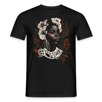 Juneteenth Melanin Queen - Beautiful Afro Woman - Men's T-Shirt - black - Front - AI Model Male 178 light (178cm)
