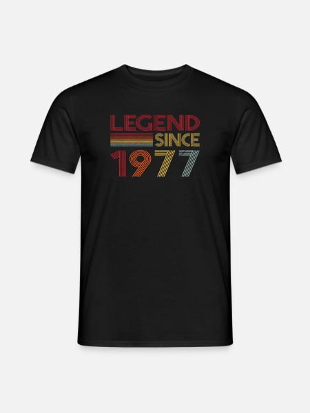 1977 Birthday Legend depuis Retro Vintage - T-shirt homme - noir