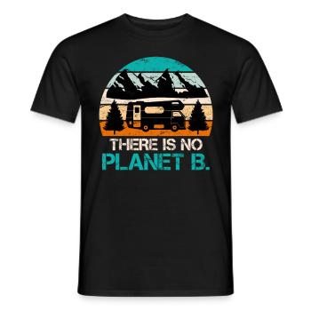 There is no Planet B Mission Erde Umweltliebe - Männer T-Shirt - Schwarz - Vorne - AI Model Male 178 light (178cm)