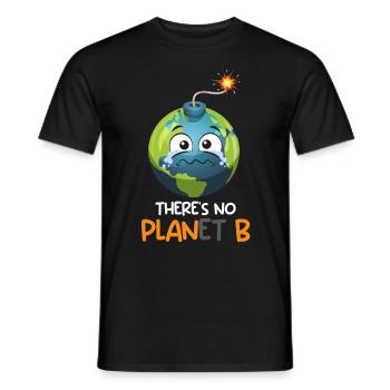 There is no Planet B Umweltschutz Mission Erde - Männer T-Shirt - Schwarz - Vorne - AI Model Male 178 light (178cm)