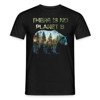 There is no Planet B Earth Day Mission Erde - Men's T-Shirt - black - Front - AI Model Male 178 light (178cm)