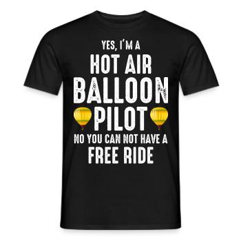Hot Air Ballooning Hopper Balloon Pilot Balloonist - Men's T-Shirt - black - Front - AI Model Male 178 light (178cm)