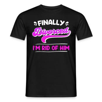 Finally divorced divorce party divorce - Men's T-Shirt - black - Front - AI Model Male 178 light (178cm)