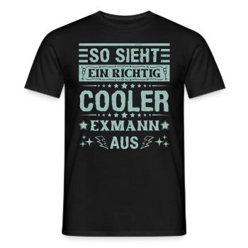 This is what a really cool ex-husband looks like Divorce - Men's T-Shirt - black - Front - AI Model Male 178 light (178cm)