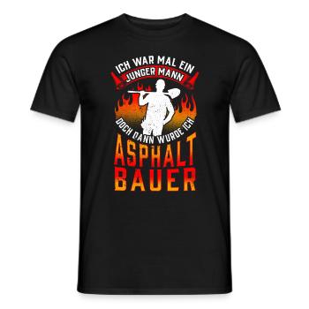 Asphaltbauer war mal jung Straßenbauer - Männer T-Shirt - Schwarz - Vorne - AI Model Male 178 light (178cm)