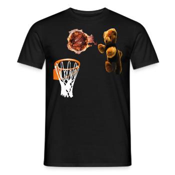 Bastket player bear - T-shirt homme - noir - Devant - AI Model Male 178 light (178cm)