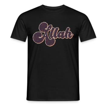 Allah Vintage - T-shirt homme - noir - Devant - AI Model Male 178 light (178cm)