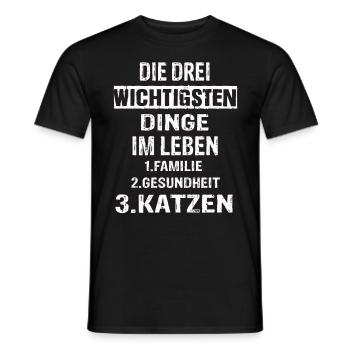 Katzenpapa - Männer T-Shirt - Schwarz - Vorne - AI Model Male 178 light (178cm)