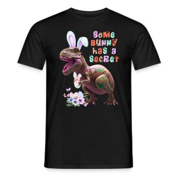Some Bunny has a Secret Easter Easter Bunny - Men's T-Shirt - black - Front - AI Model Male 178 light (178cm)