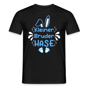 Osterhasen Ostern Bunnys Kleiner Bruder Hase - Männer T-Shirt - Schwarz - Vorne - AI Model Male 178 light (178cm)