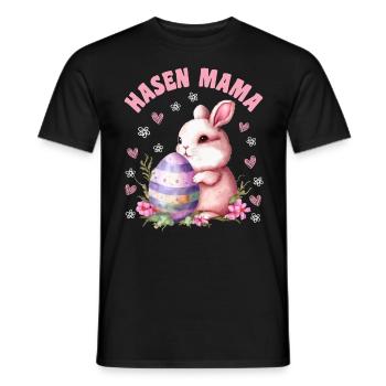 Lapins Maman Lapin Pâques Lapin Pâques Amis Pâques - T-shirt homme - noir - Devant - AI Model Male 178 light (178cm)