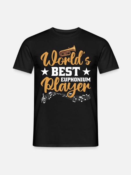 Euphonium Euphoniumspieler Blechbläser Euphonist - Männer T-Shirt - Schwarz