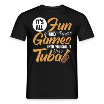 Euphonium Euphoniumspieler Blechbläser Euphonist - Männer T-Shirt - Schwarz - Vorne - AI Model Male 178 light (178cm)