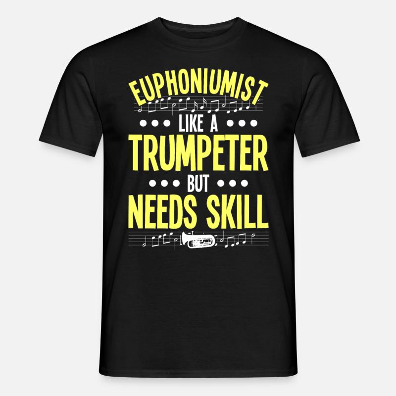 Euphonium Euphoniumspieler Blechbläser Euphonist - Männer T-Shirt - Schwarz