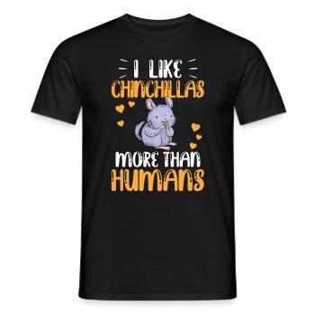 Le chinchilla ressemble plus à un pou laineux de rongeur - T-shirt homme - noir - Devant - AI Model Male 178 light (178cm)