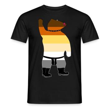 Schwuler Bär - Männer T-Shirt - Schwarz - Vorne - AI Model Male 178 light (178cm)