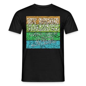 komisches alter weiss alt - Männer T-Shirt - Schwarz - Vorne - AI Model Male 178 light (178cm)