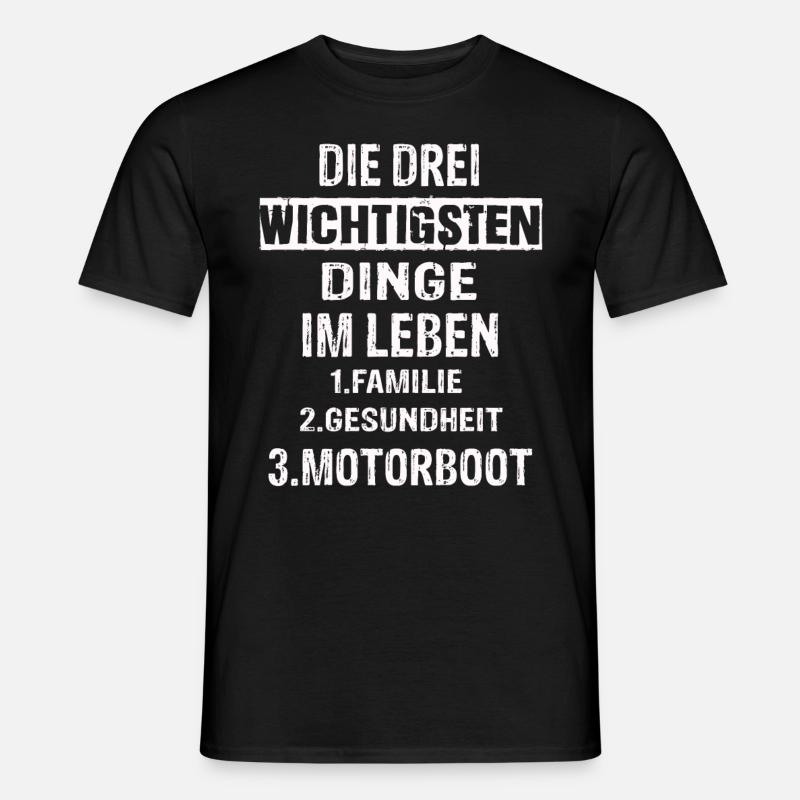 Motorboot - Männer T-Shirt - Schwarz