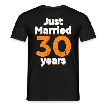 Vient de se marier 30 ans 30e anniversaire de mariage - T-shirt homme - noir - Devant - AI Model Male 178 light (178cm)