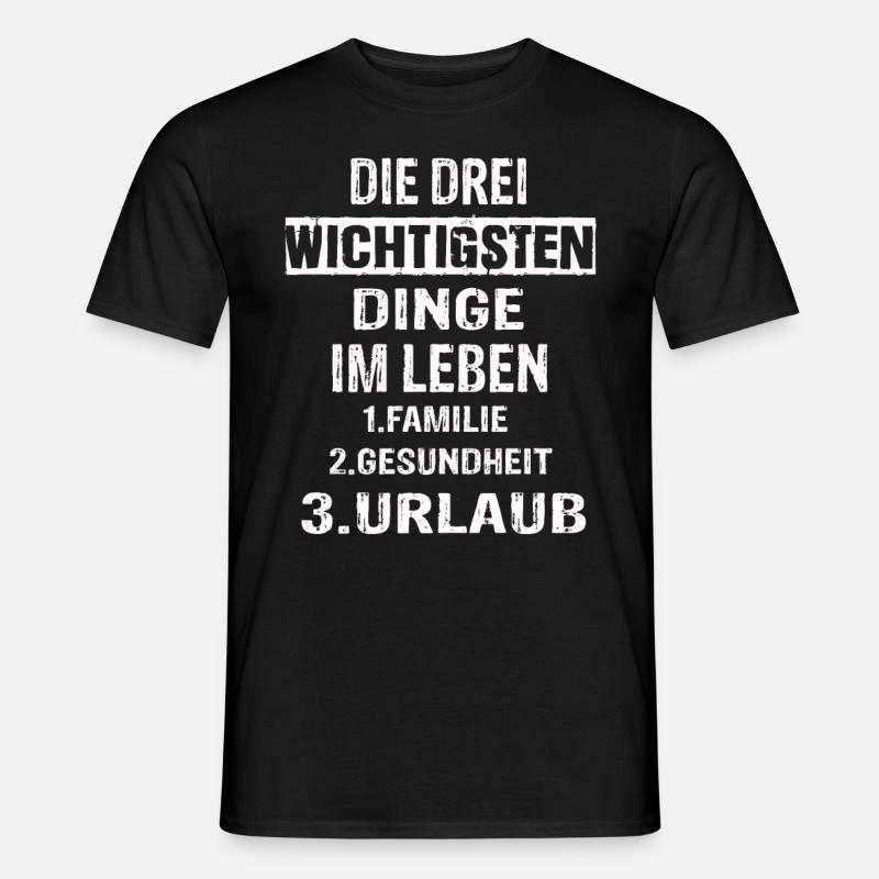 Urlaub - Männer T-Shirt - Schwarz