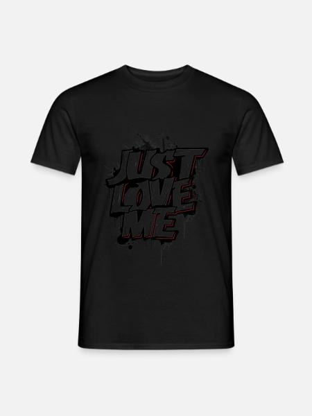 Graffiti Just Love Me - Männer T-Shirt - Schwarz