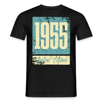 1955 Anniversaire de naissance Année de naissance - T-shirt homme - noir - Devant - AI Model Male 178 light (178cm)
