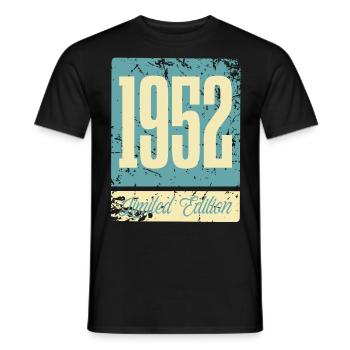 1952 Anniversaire de naissance Année de naissance - T-shirt homme - noir - Devant - AI Model Male 178 light (178cm)