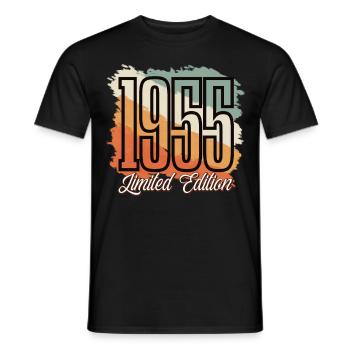 1955 Geburtsjahr Geburtstag Baujahr Vintage Retro - Männer T-Shirt - Schwarz - Vorne - AI Model Male 178 light (178cm)