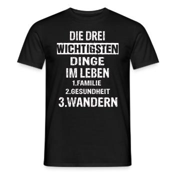 Wandern - Männer T-Shirt - Schwarz - Vorne - AI Model Male 178 light (178cm)