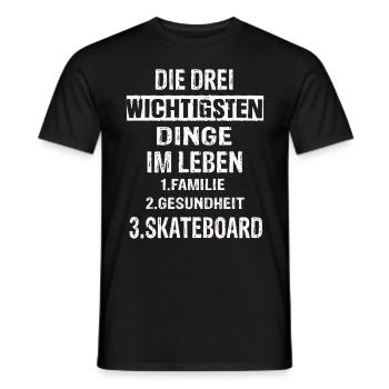 Skateboard - Männer T-Shirt - Schwarz - Vorne - AI Model Male 178 light (178cm)