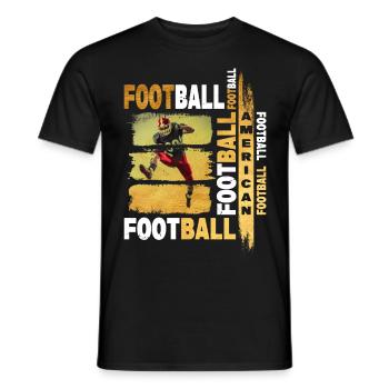 Joueur de football américain Gold Vintage Retro Sport - T-shirt homme - noir - Devant - AI Model Male 178 light (178cm)
