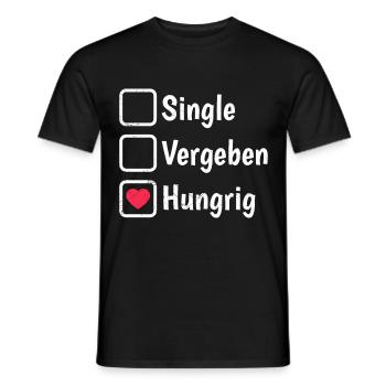 Hungriger Single Food Lover - Männer T-Shirt - Schwarz - Vorne - AI Model Male 178 light (178cm)