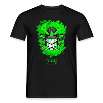 Kitsun Vaporwave Japanese Kami Vaporwave Kitsune - Men's T-Shirt - black - Front - AI Model Male 178 light (178cm)