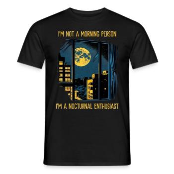 Nächtlicher Enthusiast - Männer T-Shirt - Schwarz - Vorne - AI Model Male 178 light (178cm)