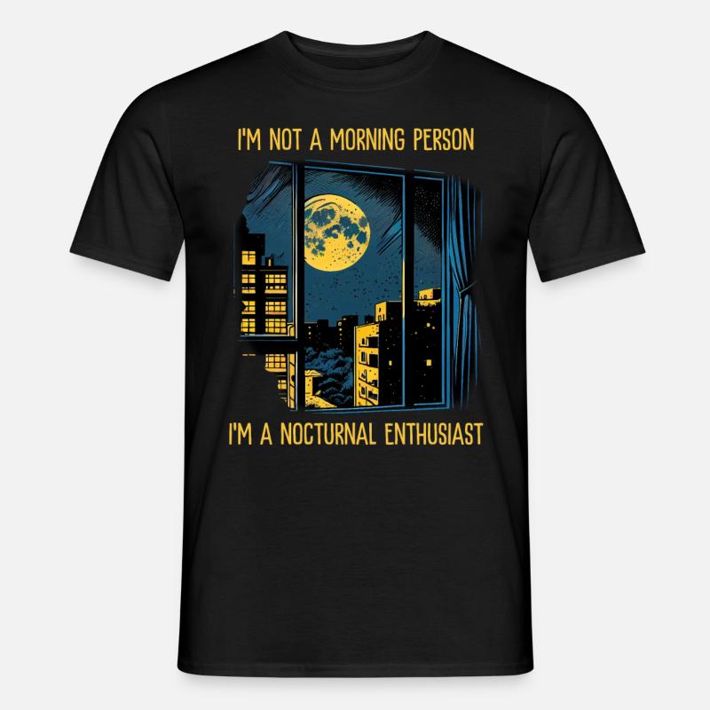 Nächtlicher Enthusiast - Männer T-Shirt - Schwarz