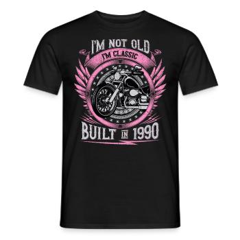 I'm Classic Built 1990 Motorcycle 33th Birthday - Men's T-Shirt - black - Front - AI Model Male 178 light (178cm)
