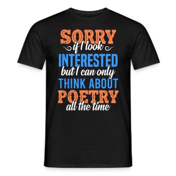 Poesie Buchliebhaber Poeten Buchliebe Bücher - Männer T-Shirt - Schwarz - Vorne - AI Model Male 178 light (178cm)