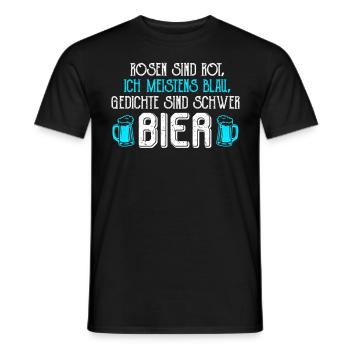 Ein Gedicht über mich Poesie Bierlover Poeten - Männer T-Shirt - Schwarz - Vorne - AI Model Male 178 light (178cm)