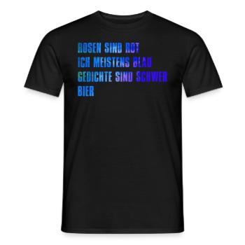 Bierliebhaber und Lesefreunde Poesie Poeten - Männer T-Shirt - Schwarz - Vorne - AI Model Male 178 light (178cm)