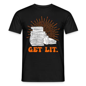 Get lit Book Lovers Book Lovers Book Love - Men's T-Shirt - black - Front - AI Model Male 178 light (178cm)