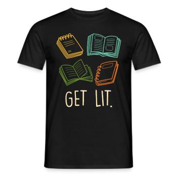 Obtenez des amateurs de livres Lit et des amateurs de livres fans de lecture - T-shirt homme - noir - Devant - AI Model Male 178 light (178cm)