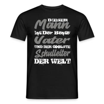 Vater und Schulleiter - Männer T-Shirt - Schwarz - Vorne - AI Model Male 178 light (178cm)