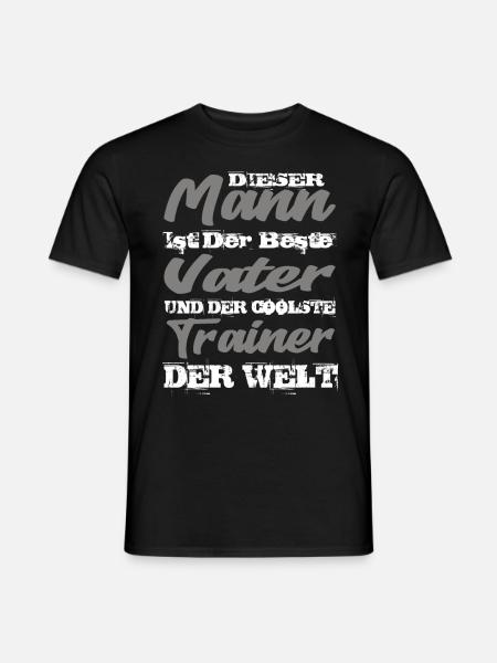 Vater Und Trainer - Männer T-Shirt - Schwarz