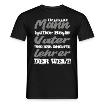 Vater Und Lehrer - Männer T-Shirt - Schwarz - Vorne - AI Model Male 178 light (178cm)